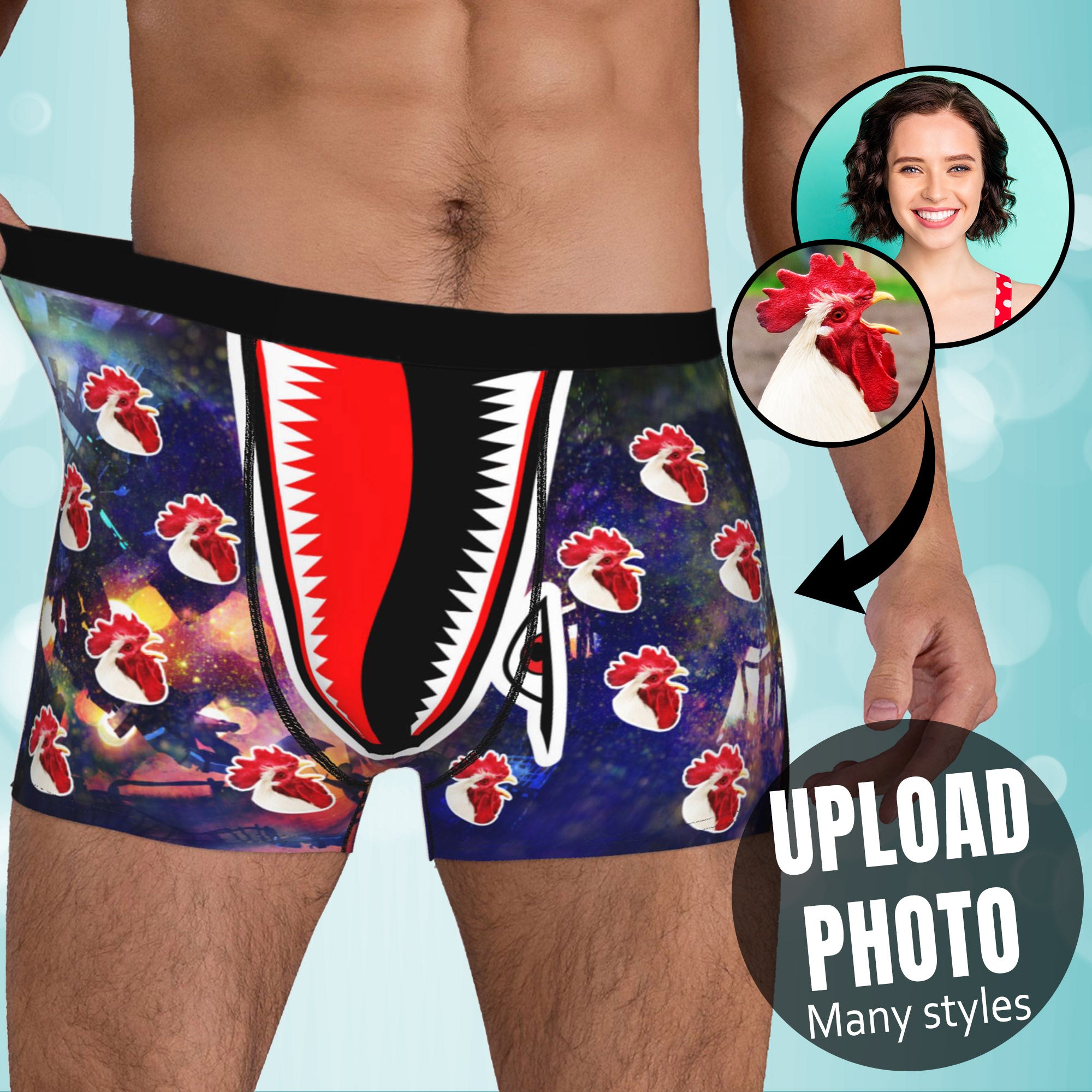 Custom Boxer Briefs for Men with Faces Funny Design Underwear Personal –  Zenzzle