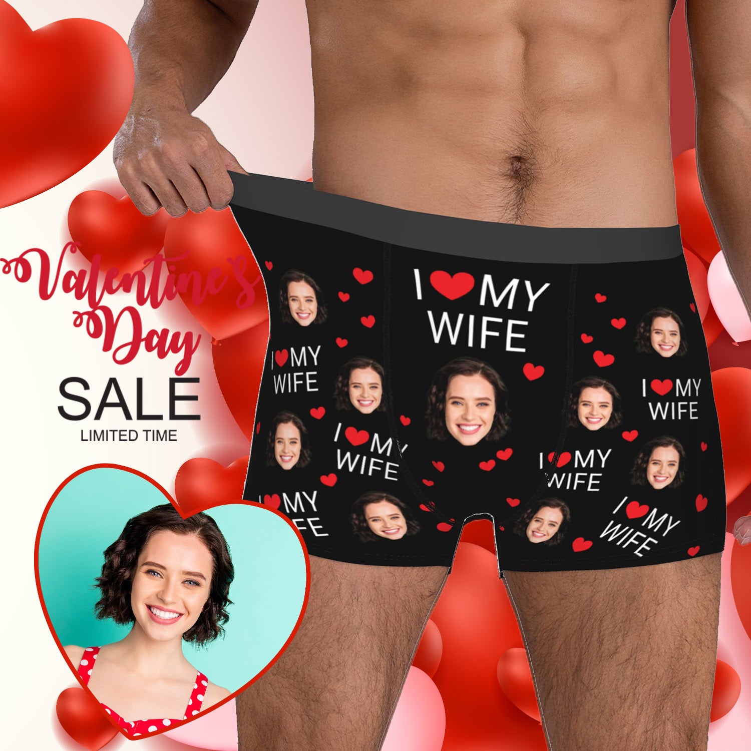 Valentine's Day Personalized Face Underwear for Men with Face on Novel –  Zenzzle