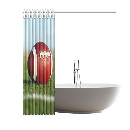 Sports Home Bath Decor, American Football Polyester Fabric Shower Curtain Bathroom Sets