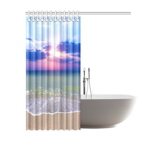 unset Sea Beach Nature Island Coastal Custom Shower Curtain