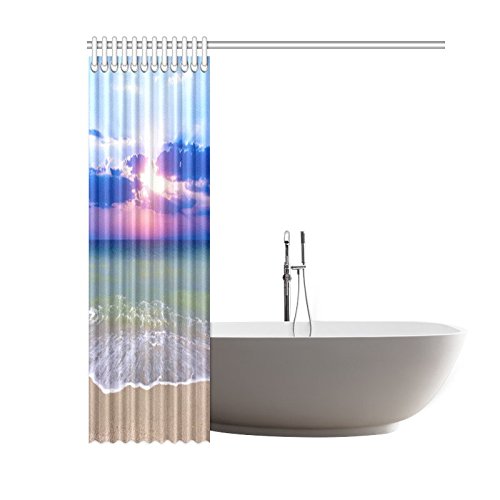 unset Sea Beach Nature Island Coastal Custom Shower Curtain