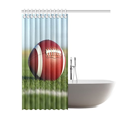 Sports Home Bath Decor, American Football Polyester Fabric Shower Curtain Bathroom Sets