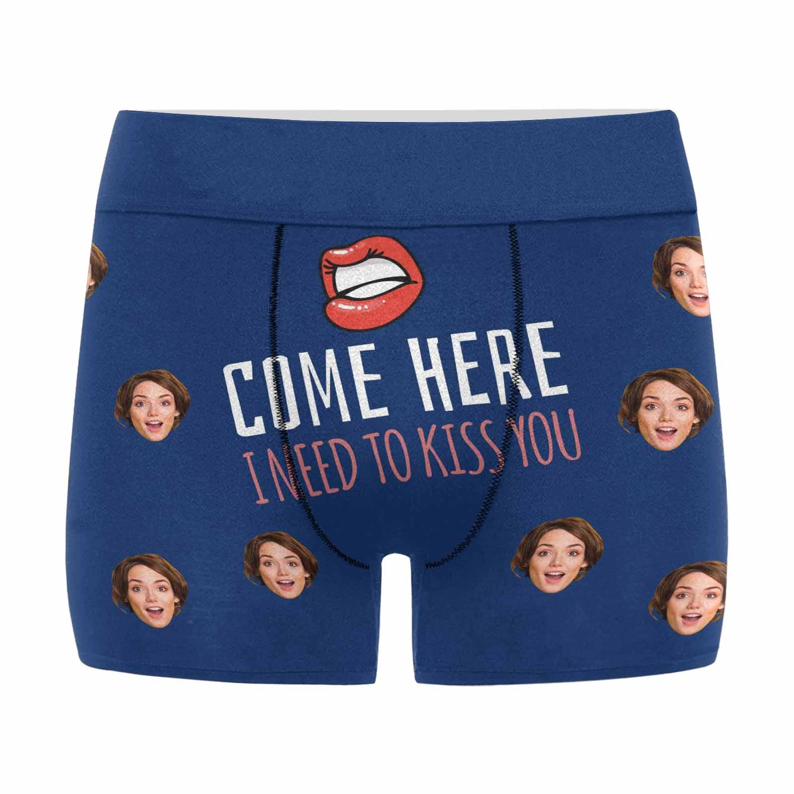 Custom Face Underwear for Men with Face on Novelty Boxer Briefs  Personalized Boxers with Photos Valentine's Day