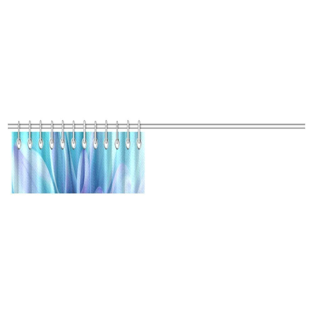 Decorative Floral Shower Curtain Hooks Turquoise Dahlia Pinnata