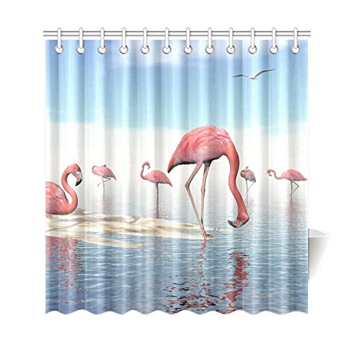 Seashell Home Decor, Sand Starfish Blue Wooden Back Polyester Fabric Shower Curtain Bathroom Sets 72 X 72 inches