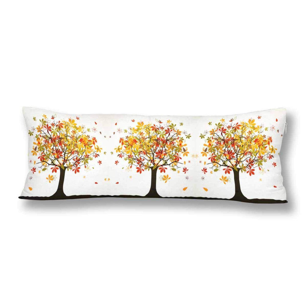 Fall Tree Life Pillow Covers Pillowcase Zipper 21x60 Twin Sides