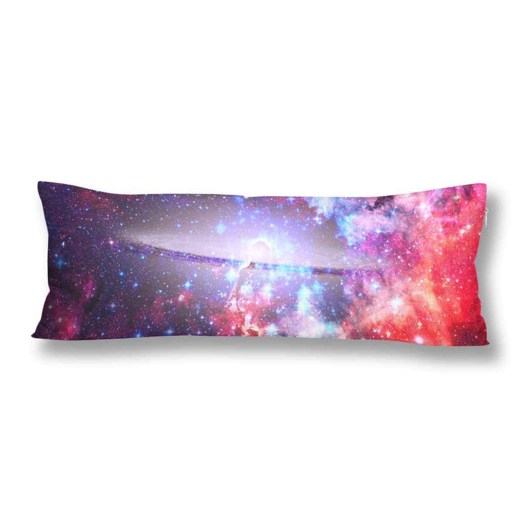 Spiral Galaxy Space Body Pillow Covers Pillowcase with Zipper 21x60 Twin Sides