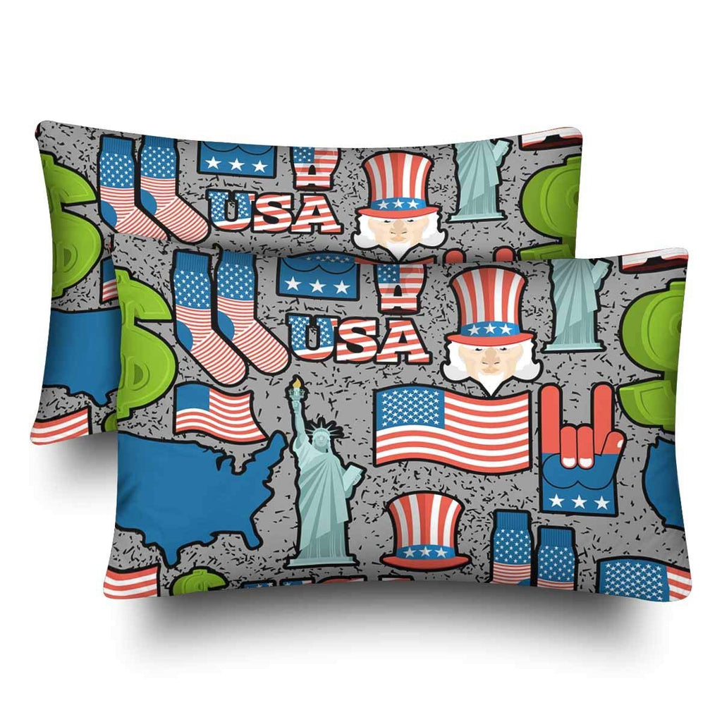 American Flag USA Flag The Statue of Libery United States Flag Pillow Cases Pillowcase Queen Size 20x30 Set of 2