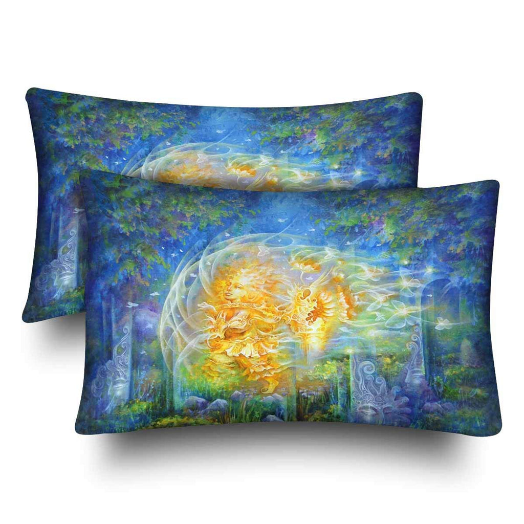 Oil Painting Golden Girl Plant Pillow Cases Pillowcase Standard Size 20x30 Set of 2