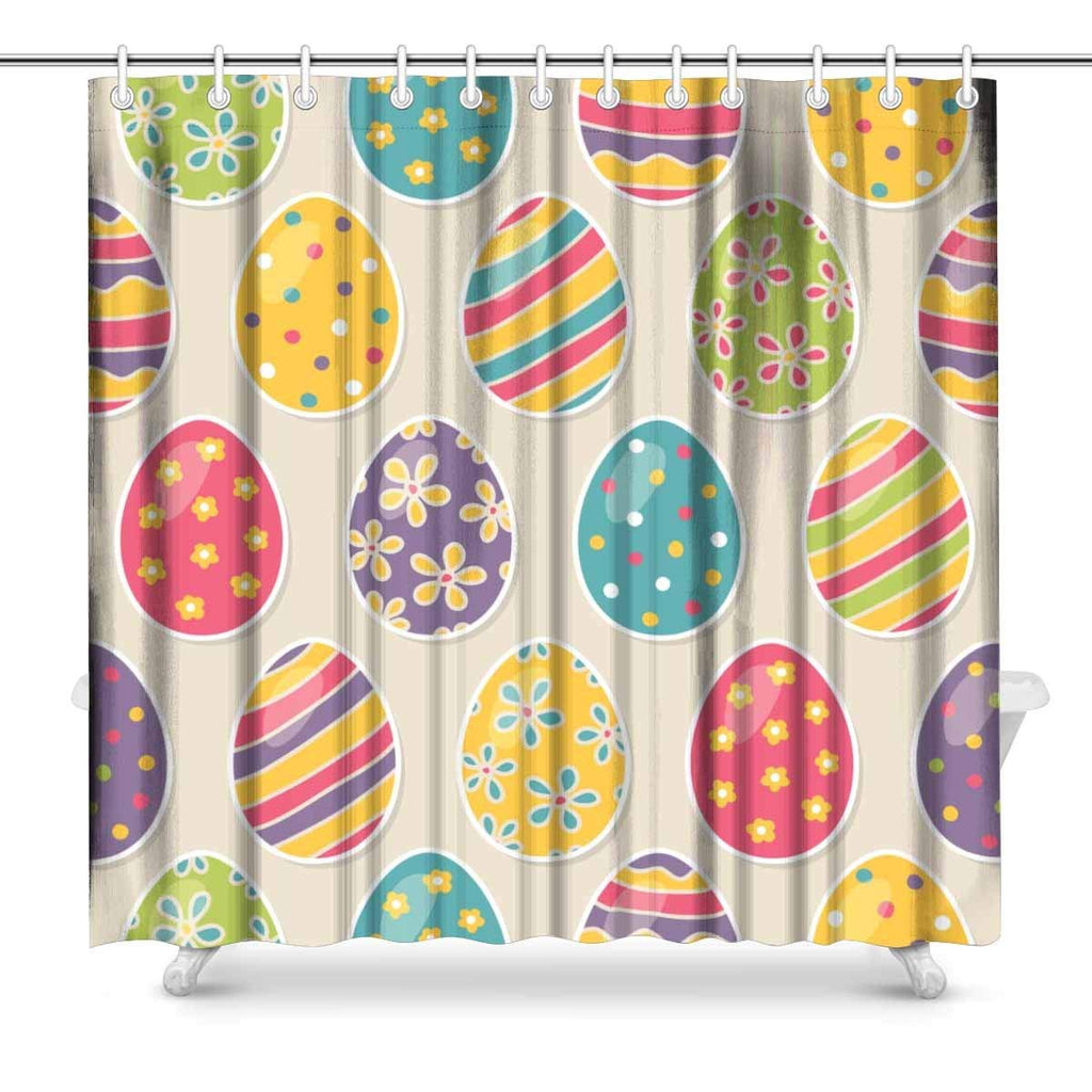 Easter Eggs Bathroom Shower Curtain