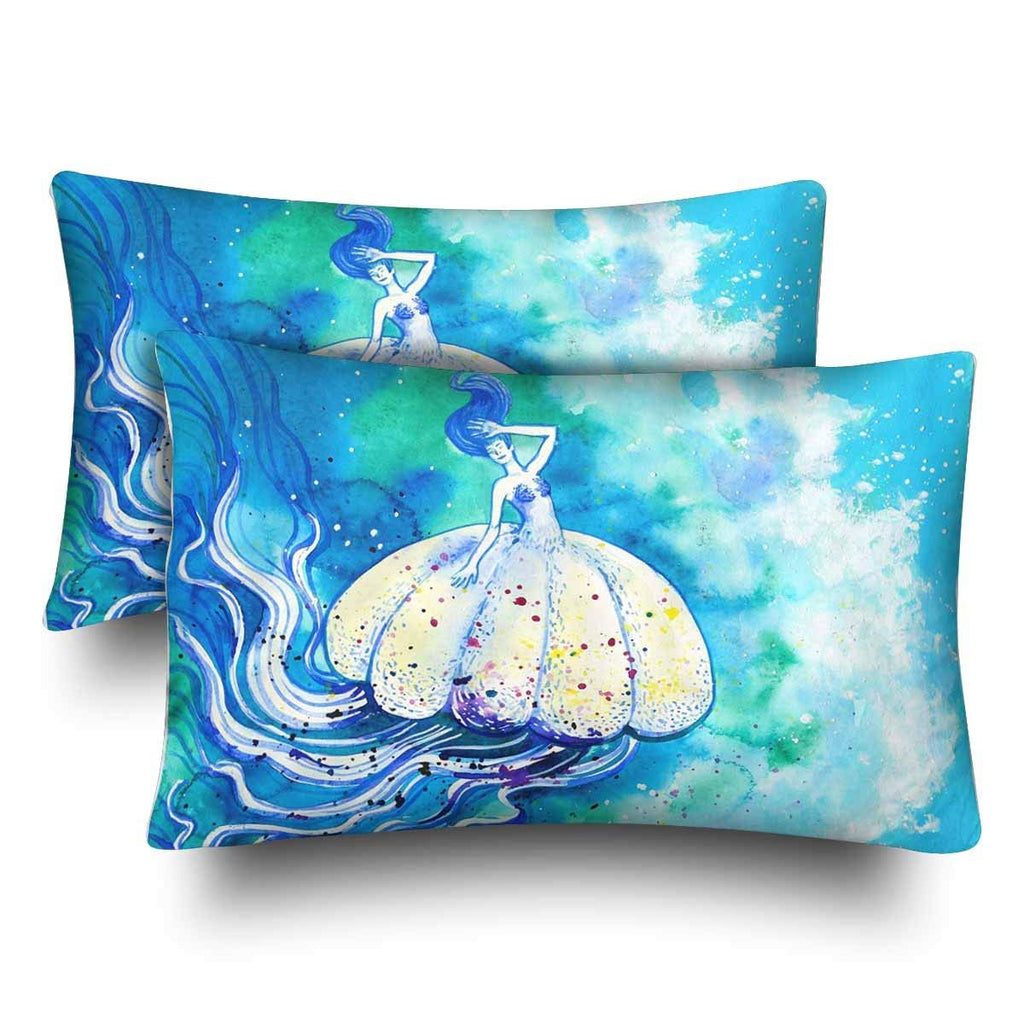 Ocean Sea Jellyfish Pillow Cases Pillowcase Queen Size 20x30 Set of 2