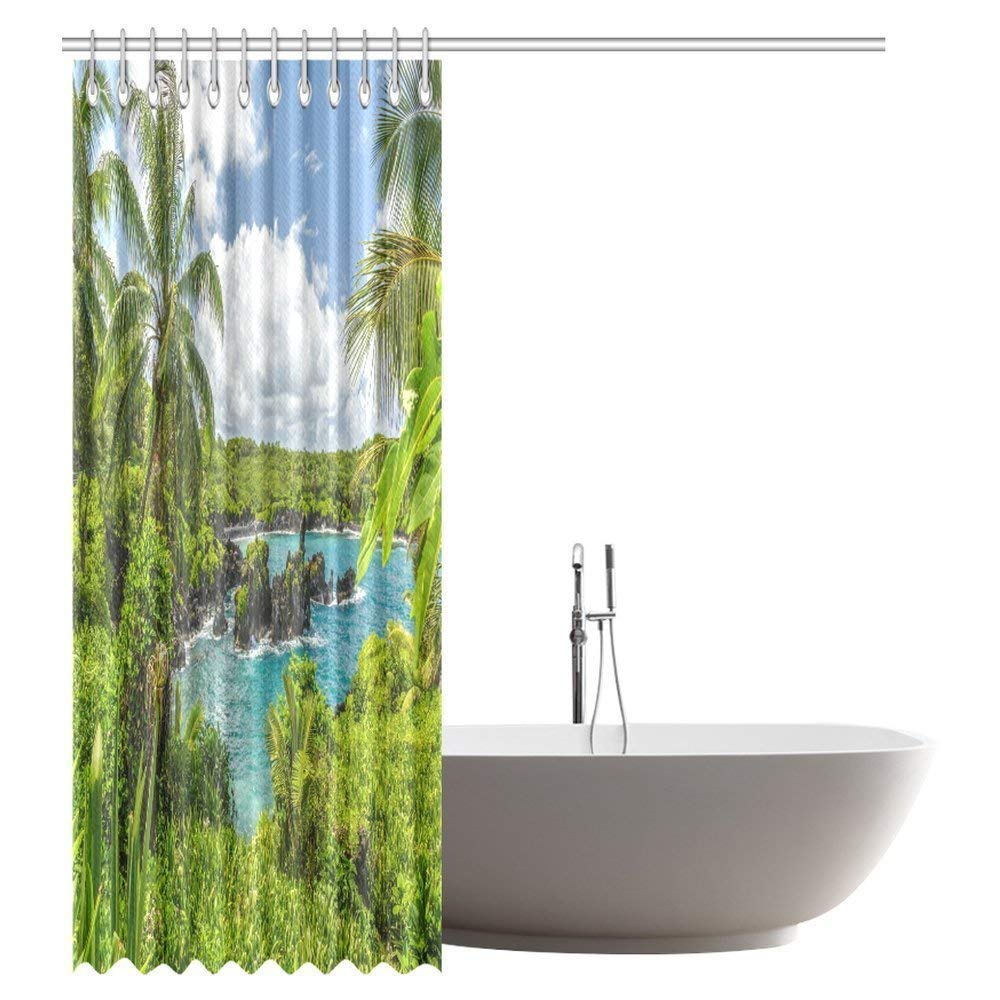 Moraine Lake Sunrise Clear Sky Reflection Colorful Picture Fabric Bathroom Shower Curtain with Hooks