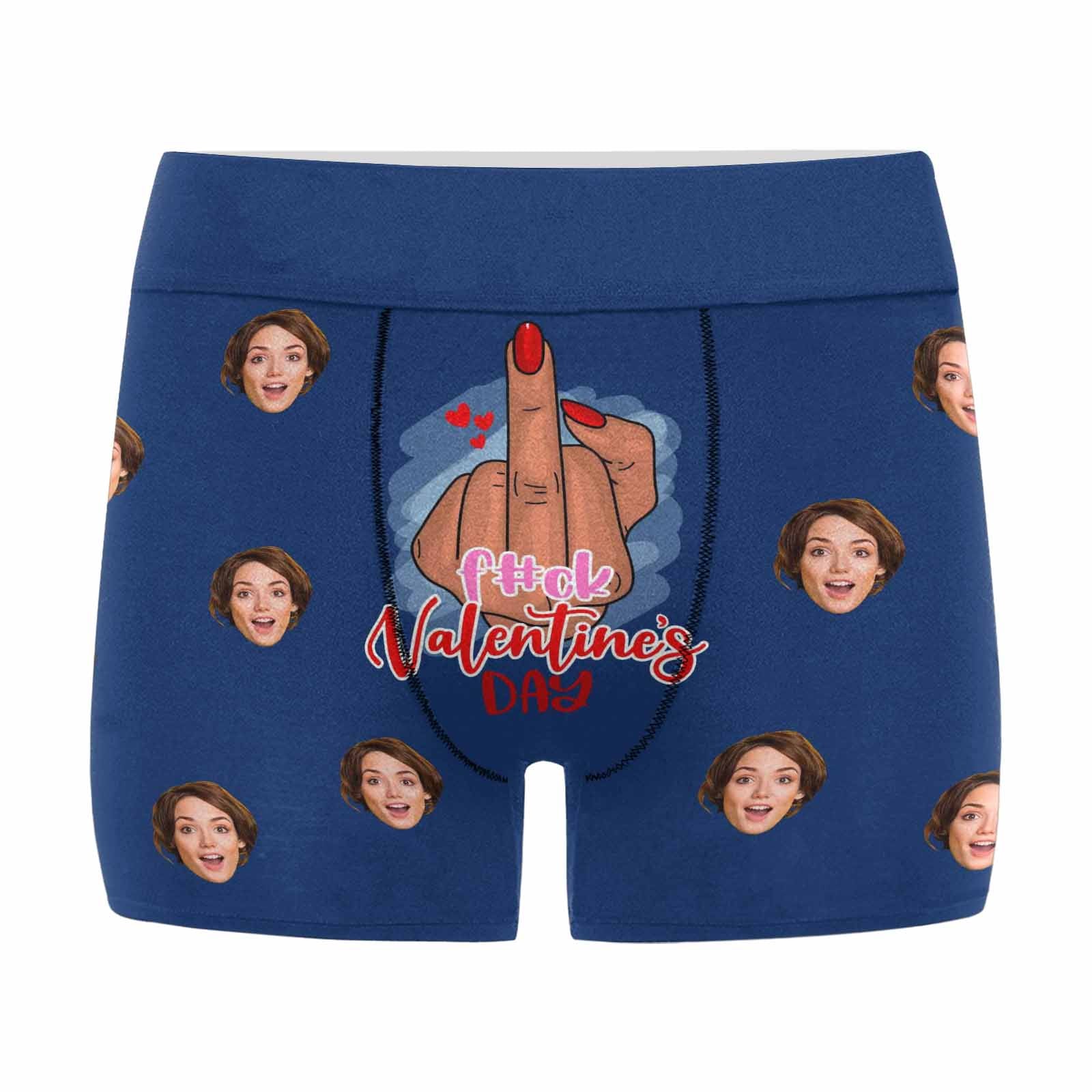 Personalized Black Boxer Shorts - Sealed With A Kiss